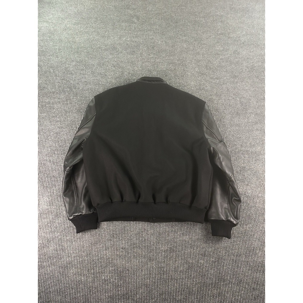 Vintage Coast To Coast Dealer Jacket Men Extra Large Wool Leather Lined Bomber - Picture 2 of 8